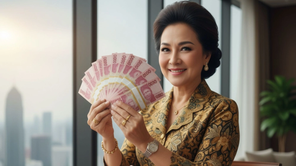 Ilustrasi uang simbol peruntungan rezeki. [AI]